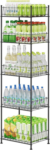 5-tier water bottle storage rack Freestanding metal water bottle rack 07FC0E-D4 - KOEEK