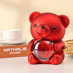 Cute teddy bear with fresh roses - real roses embedded inside the bear 07FC0E-D4 - KOEEK