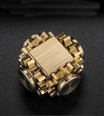 EDC Gear Linkage Brass Gyroscope Fingertips Spinning Top Gearwheel Gyro Toy Gift 07FC0E-D4 - KOEEK