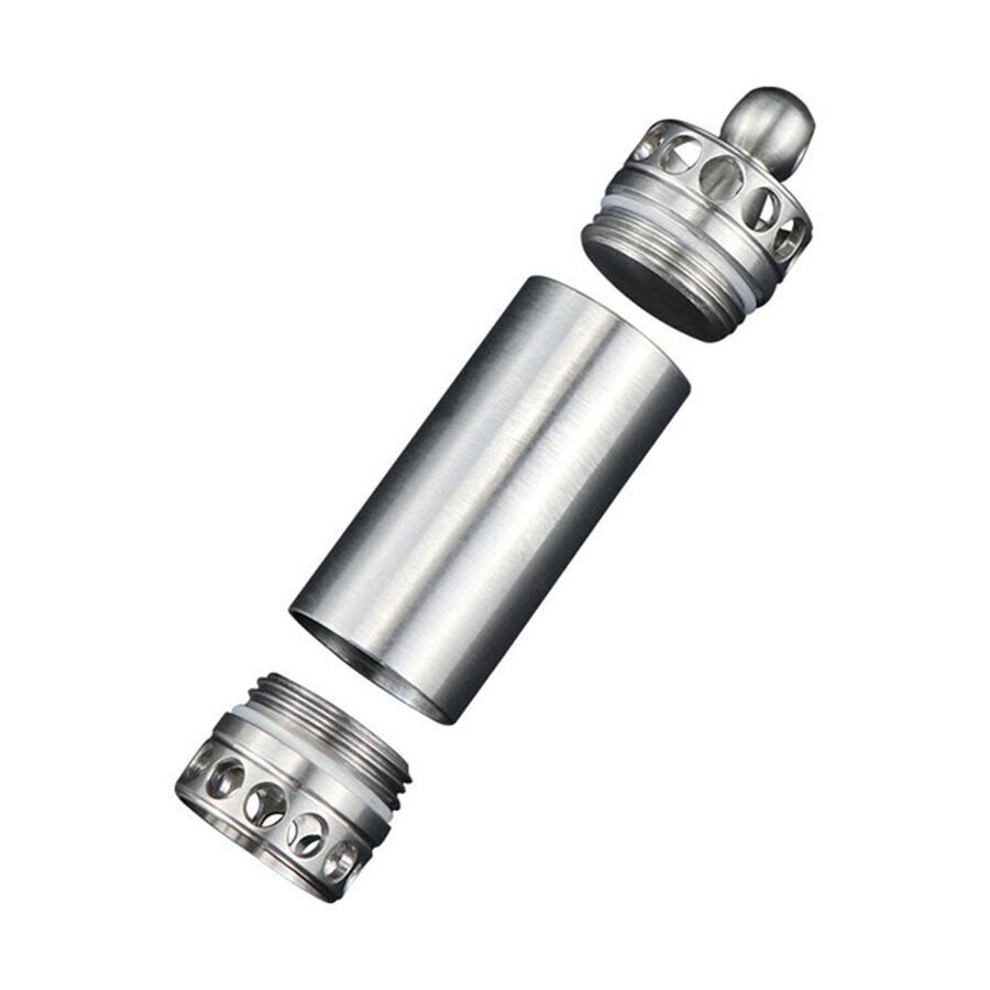 EDC Titanium Tool Waterproof Container Survival Case Box Outdoor For Pill Match 07FC0E-D4 - KOEEK