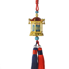 Car Hanging Ornament Prayer Wheel Pendant Bodhi Relic Stupa Amulet Feng Shui 07FC0E-D4 - KOEEK