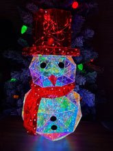 ! Prismatic Iridescent LED Light-up Snowman 16" Great Holiday Item! 07FC0E-D4 - KOEEK