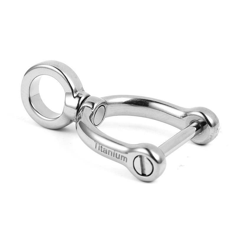 EDC Titanium Quick Horseshoe Buckle Detach Belt Waist hanging Keychain Key Ring 07FC0E-D4 - KOEEK