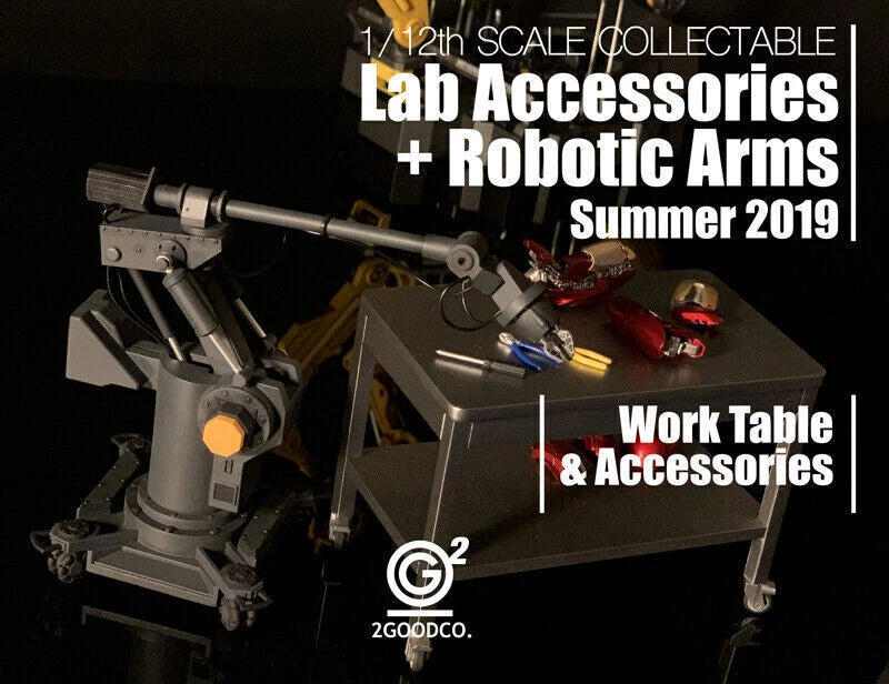 1/12 Iron Man 2GOODCO Lab Accessories+Robotic Arms Platform Model Stand Toy 07FC0E-D4 - KOEEK