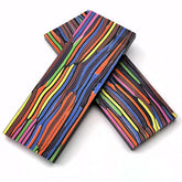 2 PCS Rainbow G10 Composite Knife Handle Scales Blanks Damascus Pattern DIY EDC 07FC0E-D4 - KOEEK