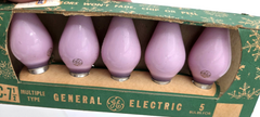 Vtg Pale Pink C-7 1/2 GE Christmas Light Bulbs Candlabra Tested Working USA Made 07FC0E-D4 - KOEEK