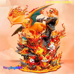 Japan Anime Figure Statue Vally Charizard Model Fire Family Bucket Toy Collectio 07FC0E-D4 - KOEEK