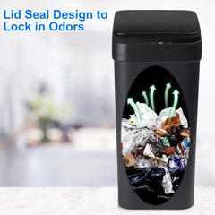 Bathroom Automatic Trash Can 2 Pack 2.2 Gallon Touchless Motion Sensor Small 07FC0E-D4 - KOEEK