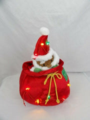 Wondershop Animated Santa Musical, Light up, Dancing Santa in the Toy Bag WONDERSHOP - KOEEK