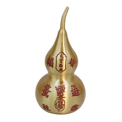 Brass Wealth Gourd Figurine Bagua Fu Lu Desk Decor Feng Shui Ornament 07FC0E-D4 - KOEEK
