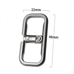 EDC Titanium Alloy Press Lock Creative Keychain Portable Hang Buckle for Gift 07FC0E-D4 - KOEEK