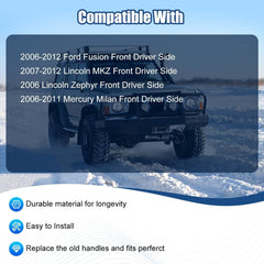 new NPAUTO Interior Door Handle Front Left Driver Side Replacement for 2006 Black NPAUTO - KOEEK