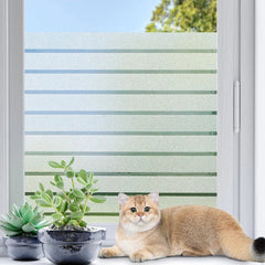 Privacy Film - Frosted Glass Window Covering, Non-Adhesive Sun Blocking Film 07FC0E-D4 - KOEEK