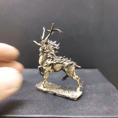 66mm Solid Copper Qilin Mythical Beast Ornament Feng Shui Home Decor 07FC0E-D4 - KOEEK