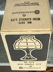 Westmoreland Glass Mini Candle Light Fairy Lamp Christmas Green Poinsettia WESTMORELAND - KOEEK