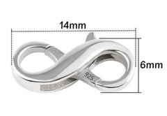 1pcs of 925 Sterling Silver Interchangeable Double Lobster Clasps for Necklace 07FC0E-D4 - KOEEK