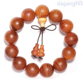 15mm Exquisite Cliff Cypress Prayer Bead Buddha Bead Hand String Jewelry 07FC0E-D4 - KOEEK