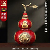 Brass Bagua Gourd Figurine With Lid Feng Shui Home Decor Housewarming Gift 07FC0E-D4 - KOEEK