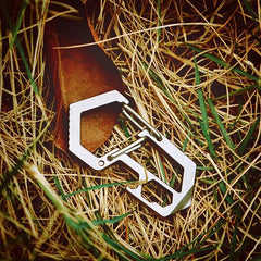 Titanium Alloy EDC Multi Tools Keychain Carabiner Bottle Opener Crowbar Tool 07FC0E-D4 - KOEEK
