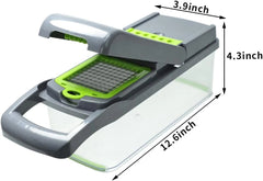 Vegetable chopper set, stainless steel blades, with vegetable pusher 07FC0E-D4 - KOEEK