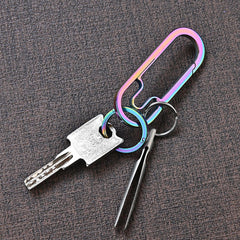 2x Titanium Tweezers Pocket Mini keychain Outdoor Lightweight Clamping EDC Tool 07FC0E-D4 - KOEEK