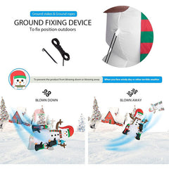 6ft / 8ft Christmas Inflatable Snowman LED Lighted Blow-up Yard Lawn Decoration 07FC0E-D4 - KOEEK