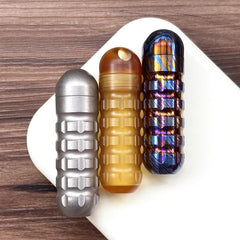 PEI Titanium Pocket Waterproof Pill Case Holder Organizer Box Container Keychain 07FC0E-D4 - KOEEK