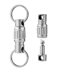 Titanium Quick Release Swivel Keychain EDC Car Key Holder with Double Key Rings 07FC0E-D4 - KOEEK