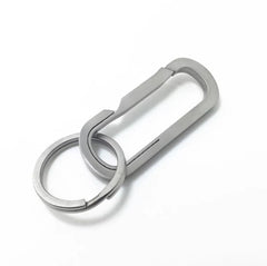 TC4 EDC Titanium Alloy Key Chain Carabiner Hang Waist Buckle with Ring Outdoor 07FC0E-D4 - KOEEK