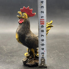 Bronze Rooster Money Ingot Rooster Home Zodiac Ornament 07FC0E-D4 - KOEEK