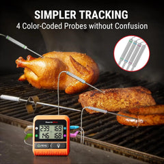 1000 Foot Wireless Meat Thermometer, Digital for Grilling and Smoking 07FC0E-D4 - KOEEK