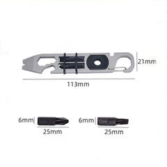 Stainless Steel Keychain Pocket Pry Bar Crowbar Opener Outdoor EDC Multi Tools 07FC0E-D4 - KOEEK