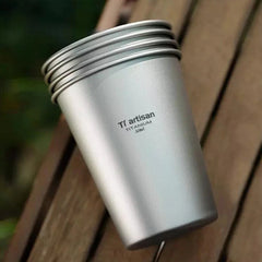 320ml Pure Titanium Single Layer Wall Cup Coffee Tea Beer Cup Portable Outdoor 07FC0E-D4 - KOEEK