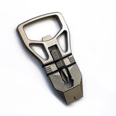 Titanium Alloy Keychain Pry Bar Crowbar Bottle Opener Outdoor Multi EDC Tools 07FC0E-D4 - KOEEK