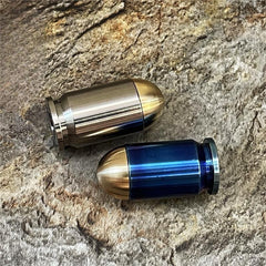 Titanium Brass Bullet Shape Knife Lanyard Bead Paracord Pendant Zipper Pull EDC 07FC0E-D4 - KOEEK