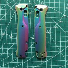 1 Pair Colorful Titanium Alloy Knife Handle Scales for Benchmade Bugout 535 07FC0E-D4 - KOEEK