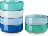 Bonita Cereal Bowls Set of 6, 24 Oz Ceramic Bowls for Kitchen, Dishwasher 07FC0E-D4 - KOEEK