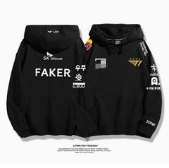 2024 LOL T1 Team League of Legends FAKER LPL Outdoor Hoodie Autumn/Winter 07FC0E-D4 - KOEEK