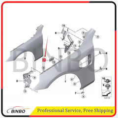 Pair Fender Bracket Left / Right Set For 2012-2022 BMW 5-Series G60 G61 G68 07FC0E-D4 - KOEEK