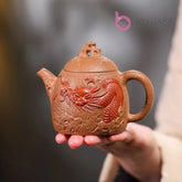 200ml Yixing Purple Clay Handcarved Dragon Qin Quan Tea Pot Tea Making Kettle 07FC0E-D4 - KOEEK