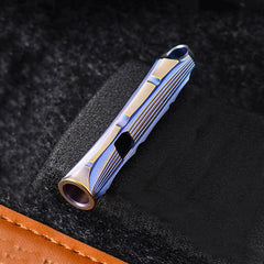 EDC Titanium Alloy Safty Whistle Pendant Necklace Keychain Outdoor Survival Tool 07FC0E-D4 - KOEEK