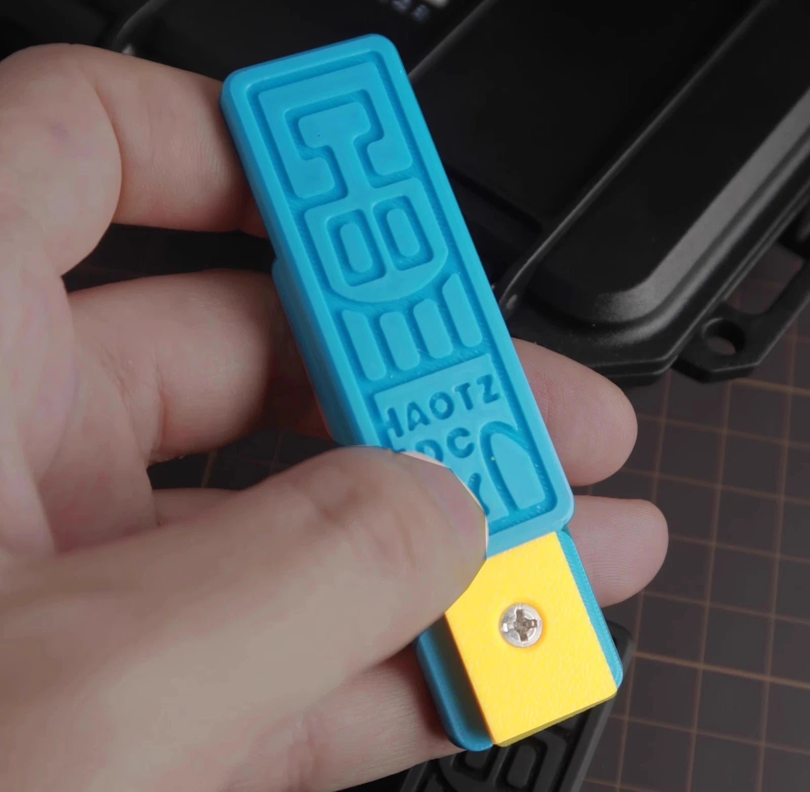 3D Fine Personalized Mechanical Push Fidget Slider EDC Toy Fidget Spinner Toys 07FC0E-D4 - KOEEK