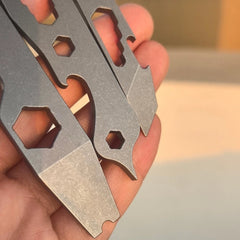 TC4 Titanium alloy Survival Multi Tool EDC Pry Bar Wrench Self-defense Emergency 07FC0E-D4 - KOEEK