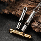 EDC Mini Titanium Emergency Whistle Survival Safety Whistle Outdoor Camping Gift 07FC0E-D4 - KOEEK