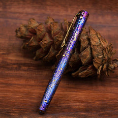 Titanium Pocket Fountain Pen 0.5 Nib Business Signature ink Pen Gift Pen EDC 07FC0E-D4 - KOEEK
