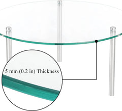 3 Pcs Tempered Glass Cupcake Stands ,9,11,12.6 Inch Round Food Display Stand 07FC0E-D4 - KOEEK