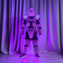 Colorful LED RGB Performance Suit Bar DJ Illuminated Dance Programming Costume 07FC0E-D4 - KOEEK