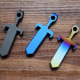 Titanium Alloy Necklace Pendant Crowbar Zipper Head outdoor Keychain EDC Tool 07FC0E-D4 - KOEEK