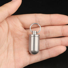 Mini Titanium Waterproof Box Sealed Storage Tank Outdoor Pill Container EDC 07FC0E-D4 - KOEEK