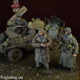 1/35 Resin Figure Model Kit 4 Figures And Accessories Unassambled Unpainted 07FC0E-D4 - KOEEK